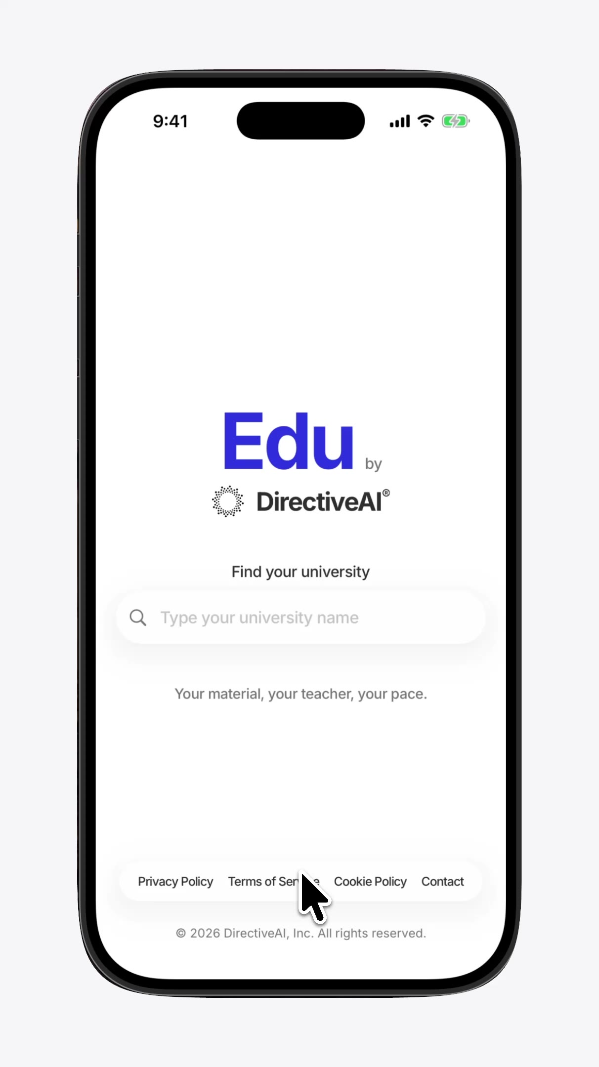 A student finds their university, signs in by invitation and lands on their courses